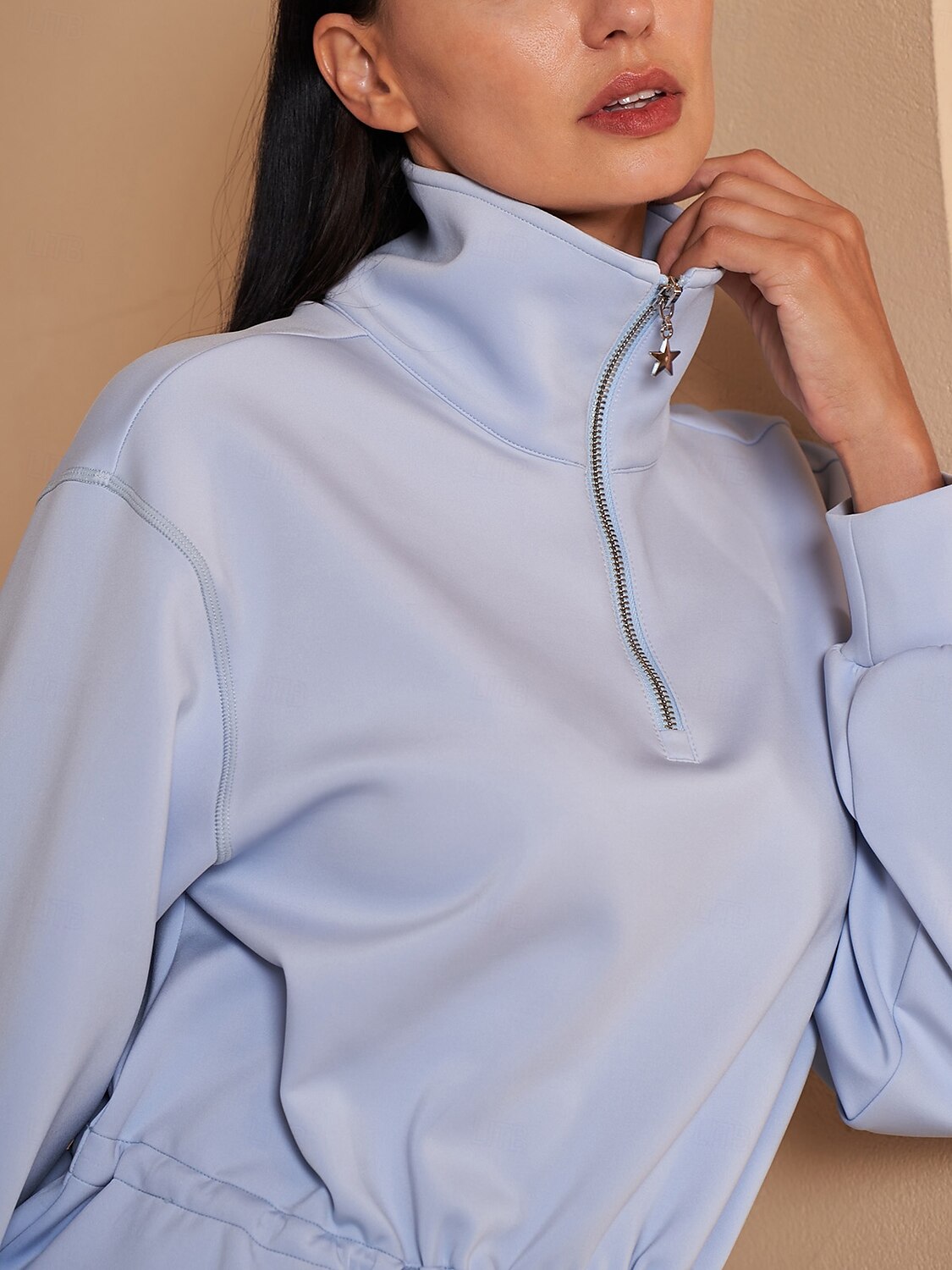 Down the Line Ruffle Drawstring Waist Sweatshirt