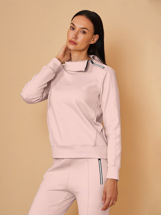 Super Tiebreak Irregular Collar Sweatshirt