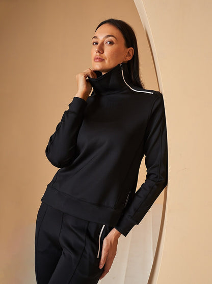 Super Tiebreak Irregular Collar Sweatshirt