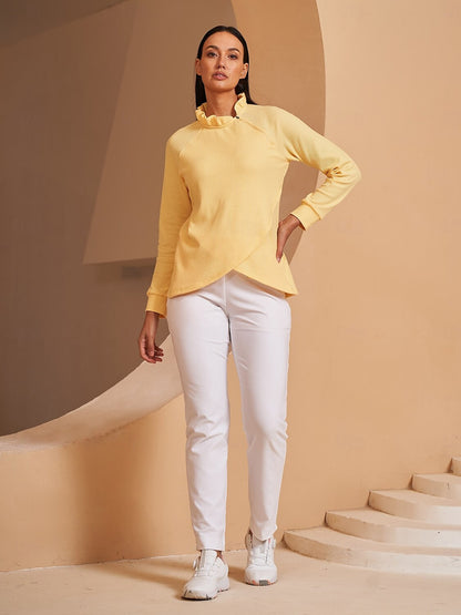 Super Tiebreak Ruffle Collar Sweatshirt