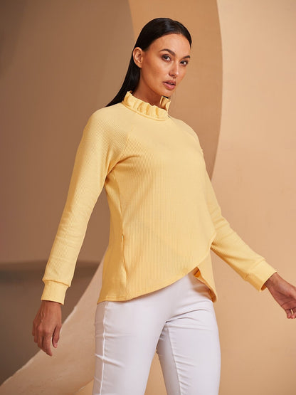 Super Tiebreak Ruffle Collar Sweatshirt