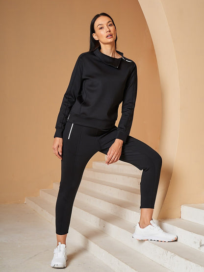 Super Tiebreak Irregular Collar Sweatshirt