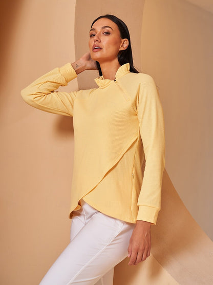 Super Tiebreak Ruffle Collar Sweatshirt